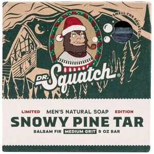 Dr. Squatch Snowy Pine Tar Men's Soap Limited Edition 5oz Balsam Fir Medium Grit